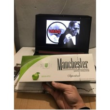 Сигареты Manchester Green Apple (зеленое яблоко) Superslims заказать от 1 блока в Самаре